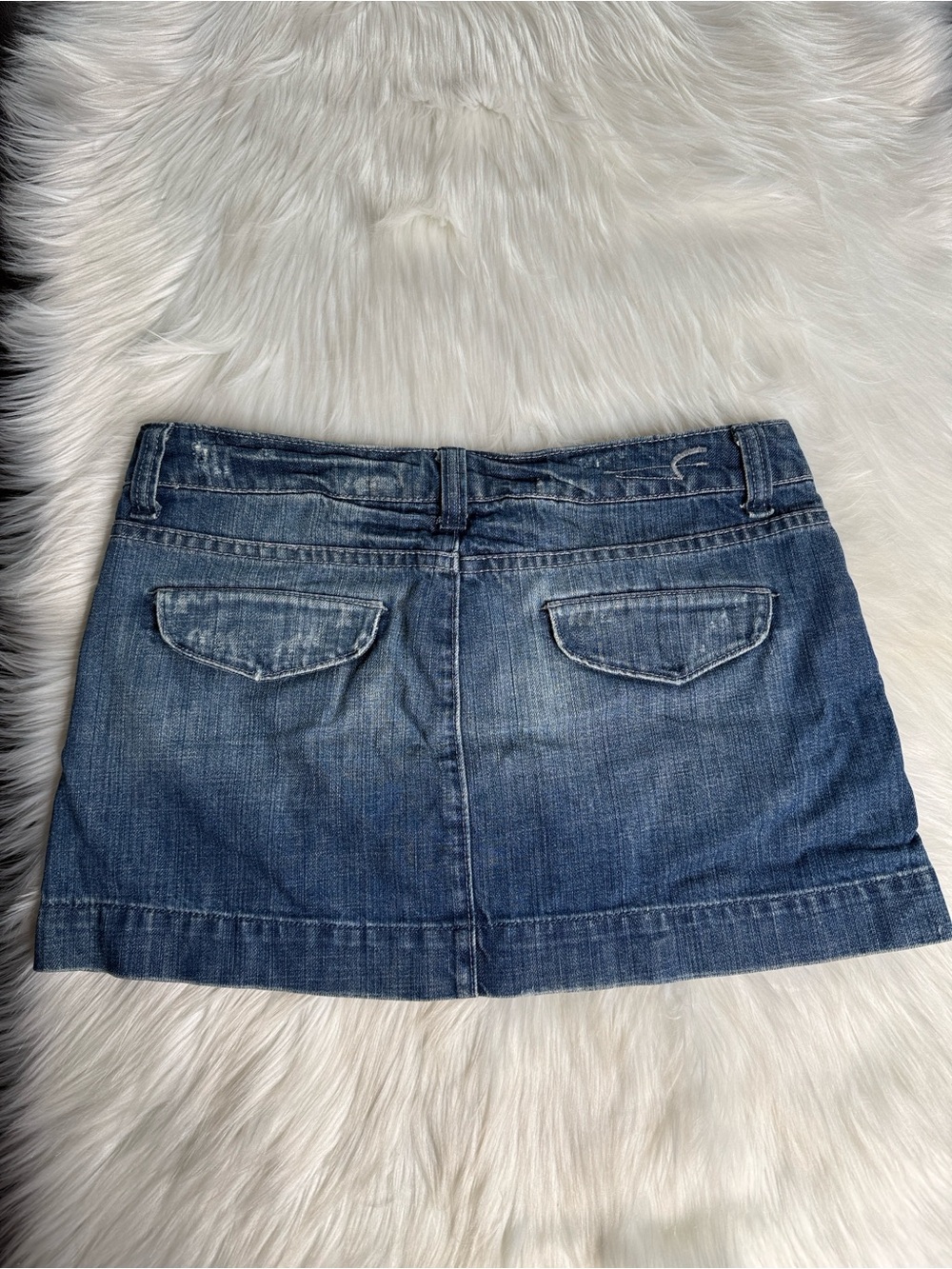 American Eagle Faded Y2K Grunge Denim Mini Skirt - Picture 5 of 5